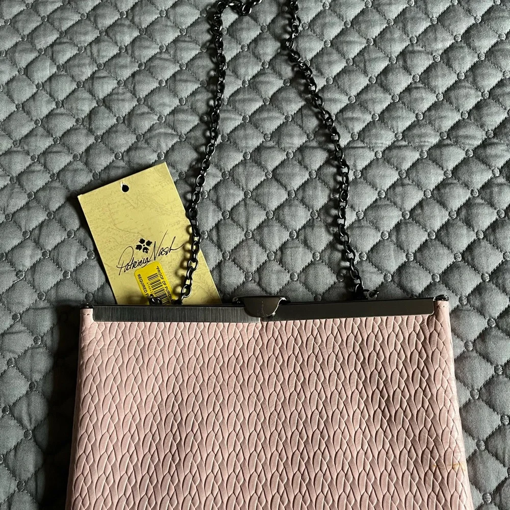 Patricia Nash coral pink clutch: crossbody - Picture 4 of 10